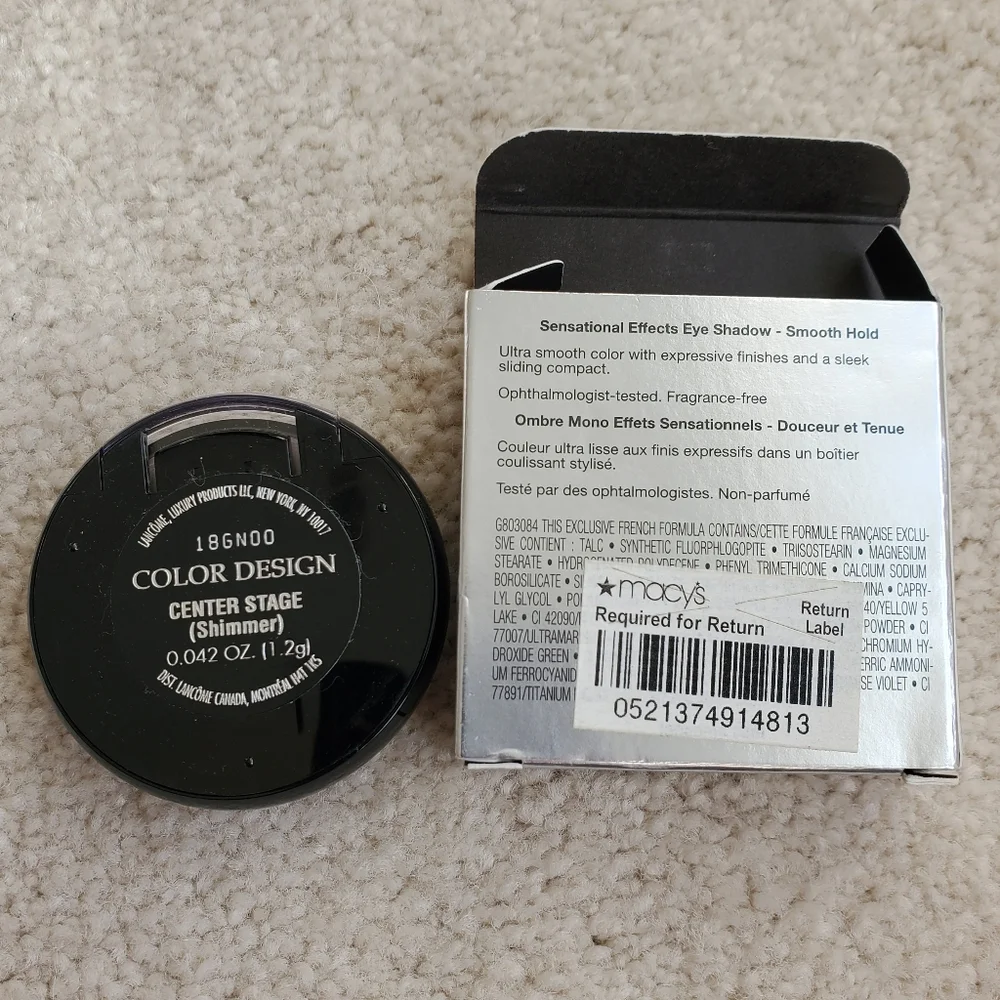 Lancôme CENTER STAGE (SHIMMER) Eyeshadow - Lancome Smooth Hold Gold Eye Shadow